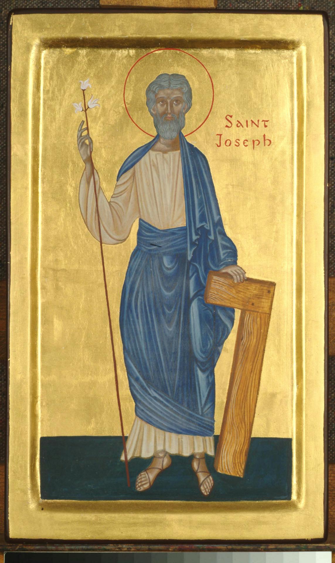 Kunstdruck Saint Joseph 0090 Cadre Sainte Joseph Enfant Jésus Lys Saint Sankt A3 