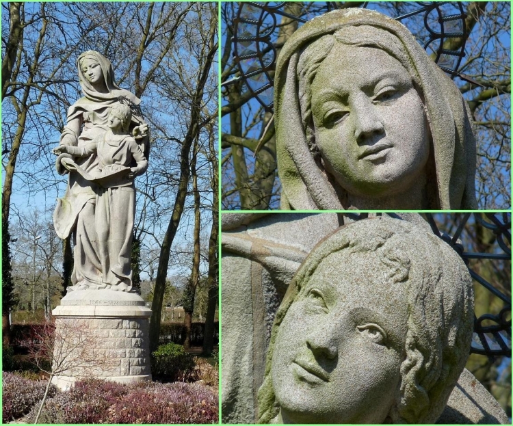 Détails de la statue de Sainte Anne, à Sainte Anne d'Auray