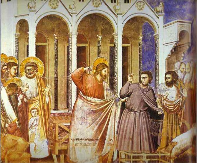 Jpg giotto christ purging the temple 1304 1306 fresco capella degli scrovegni padua italy