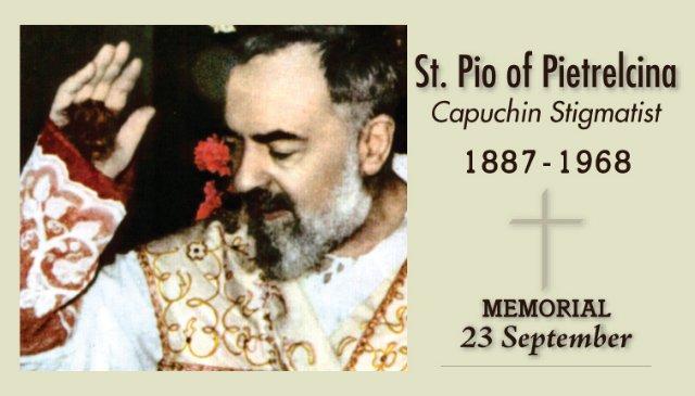 Padre pio feast day 23 september 1